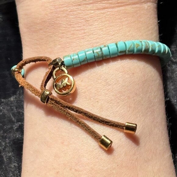 Michael Kors Turquoise Beaded Bracelet – Adjustable - Picture 3 of 5